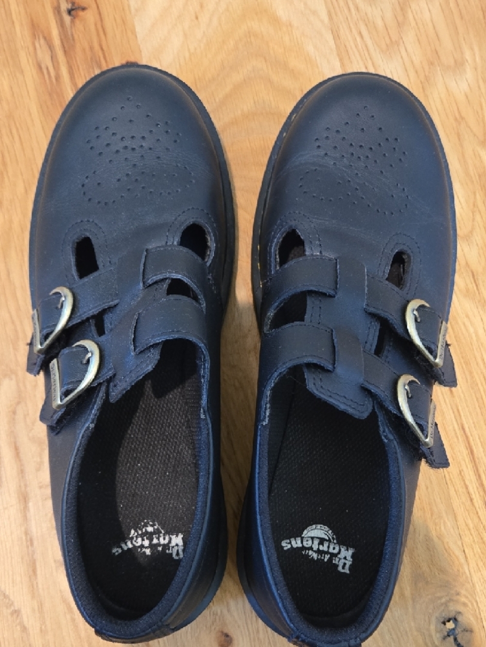 Dr. Martens Black Double-Buckle Mary Jane Flats - Picture 5 of 6